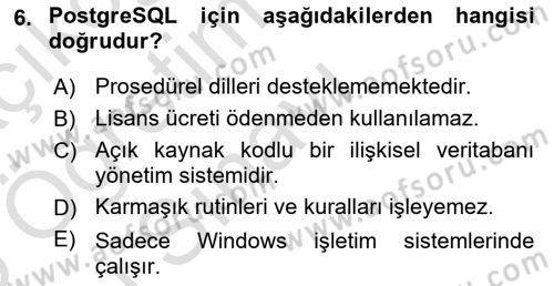 Web Tabanlı CBS Dersi 2024 - 2025 Yılı Yaz Okulu Sınav Soruları 6. Soru