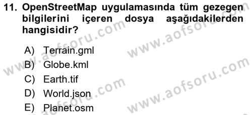 Web Tabanlı CBS Dersi 2025 - 2026 Yılı (Final) Dönem Sonu Sınav Soruları 11. Soru