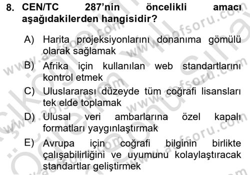 Web Tabanlı CBS Dersi 2025 - 2026 Yılı (Final) Dönem Sonu Sınav Soruları 8. Soru
