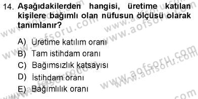 Sosyal Politika Dersi 2012 - 2013 Yılı (Vize) Ara Sınav Soruları 14. Soru