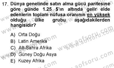 Sosyal Politika Dersi 2012 - 2013 Yılı (Vize) Ara Sınav Soruları 17. Soru