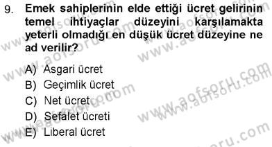 Sosyal Politika Dersi 2012 - 2013 Yılı (Vize) Ara Sınav Soruları 9. Soru