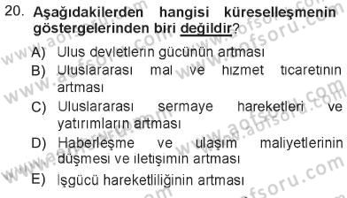 Sosyal Politika Dersi 2012 - 2013 Yılı Tek Ders Sınav Soruları 20. Soru