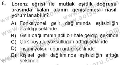 Sosyal Politika Dersi 2012 - 2013 Yılı Tek Ders Sınav Soruları 8. Soru