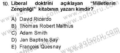 Sosyal Politika Dersi 2013 - 2014 Yılı (Vize) Ara Sınav Soruları 10. Soru