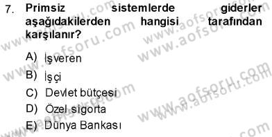Sosyal Politika Dersi 2013 - 2014 Yılı (Vize) Ara Sınav Soruları 7. Soru