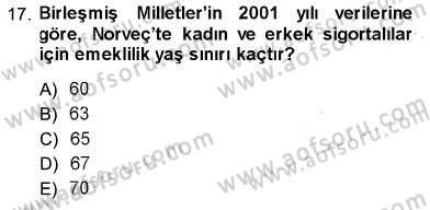 Sosyal Politika Dersi 2013 - 2014 Yılı (Final) Dönem Sonu Sınav Soruları 17. Soru