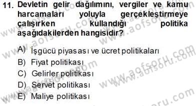 Sosyal Politika Dersi 2013 - 2014 Yılı Tek Ders Sınav Soruları 11. Soru