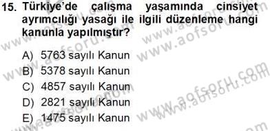 Sosyal Politika Dersi 2013 - 2014 Yılı Tek Ders Sınav Soruları 15. Soru
