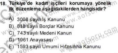 Sosyal Politika Dersi 2013 - 2014 Yılı Tek Ders Sınav Soruları 18. Soru