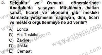 Sosyal Politika Dersi 2013 - 2014 Yılı Tek Ders Sınav Soruları 5. Soru