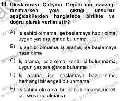 Sosyal Politika Dersi 2014 - 2015 Yılı (Vize) Ara Sınav Soruları 11. Soru
