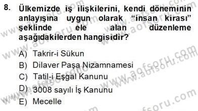 Sosyal Politika Dersi 2014 - 2015 Yılı (Vize) Ara Sınav Soruları 8. Soru