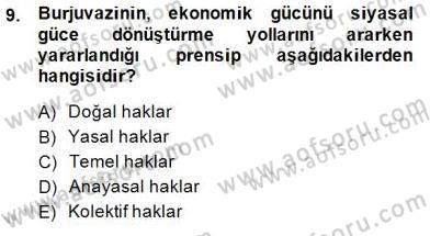 Sosyal Politika Dersi 2014 - 2015 Yılı (Vize) Ara Sınav Soruları 9. Soru