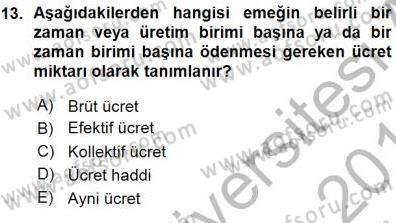 Sosyal Politika Dersi 2015 - 2016 Yılı (Vize) Ara Sınav Soruları 13. Soru
