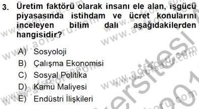 Sosyal Politika Dersi 2015 - 2016 Yılı (Vize) Ara Sınav Soruları 3. Soru