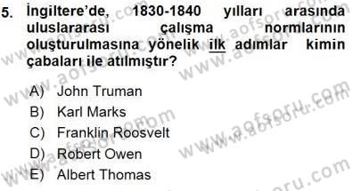 Sosyal Politika Dersi 2015 - 2016 Yılı (Vize) Ara Sınav Soruları 5. Soru