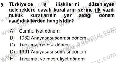 Sosyal Politika Dersi 2015 - 2016 Yılı (Vize) Ara Sınav Soruları 9. Soru