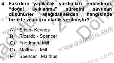 Sosyal Politika Dersi 2015 - 2016 Yılı (Final) Dönem Sonu Sınav Soruları 4. Soru