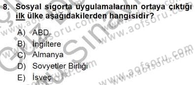 Sosyal Politika Dersi 2015 - 2016 Yılı (Final) Dönem Sonu Sınav Soruları 8. Soru