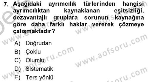 Sosyal Politika Dersi 2016 - 2017 Yılı 3 Ders Sınav Soruları 7. Soru