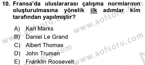 Sosyal Politika Dersi 2016 - 2017 Yılı (Vize) Ara Sınav Soruları 10. Soru