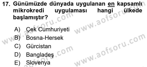 Sosyal Politika Dersi 2016 - 2017 Yılı (Vize) Ara Sınav Soruları 17. Soru