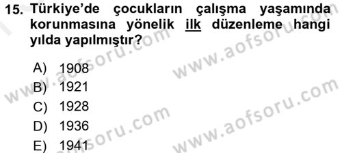 Sosyal Politika Dersi 2016 - 2017 Yılı (Final) Dönem Sonu Sınav Soruları 15. Soru