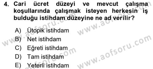 Sosyal Politika Dersi 2016 - 2017 Yılı (Final) Dönem Sonu Sınav Soruları 4. Soru