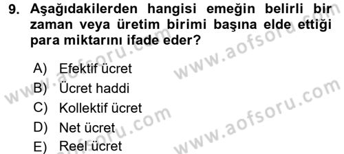 Sosyal Politika Dersi 2017 - 2018 Yılı 3 Ders Sınav Soruları 9. Soru
