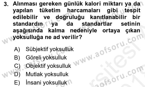 Sosyal Politika Dersi 2017 - 2018 Yılı (Final) Dönem Sonu Sınav Soruları 3. Soru