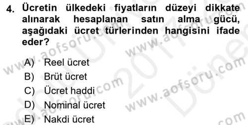 Sosyal Politika Dersi 2017 - 2018 Yılı (Final) Dönem Sonu Sınav Soruları 4. Soru