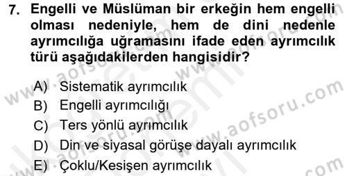 Sosyal Politika Dersi 2017 - 2018 Yılı (Final) Dönem Sonu Sınav Soruları 7. Soru