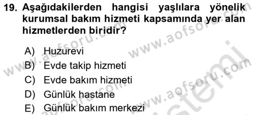 Sosyal Politika Dersi 2018 - 2019 Yılı 3 Ders Sınav Soruları 19. Soru
