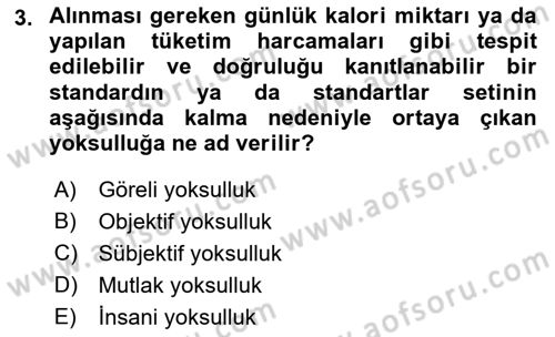 Sosyal Politika Dersi 2018 - 2019 Yılı 3 Ders Sınav Soruları 3. Soru