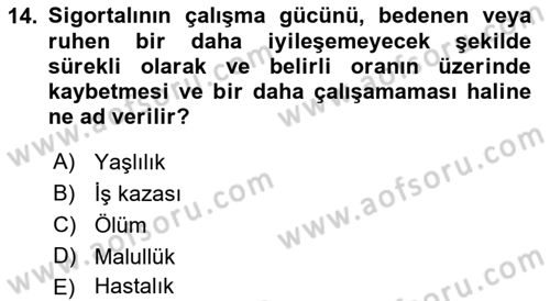 Sosyal Politika Dersi 2018 - 2019 Yılı (Final) Dönem Sonu Sınav Soruları 14. Soru