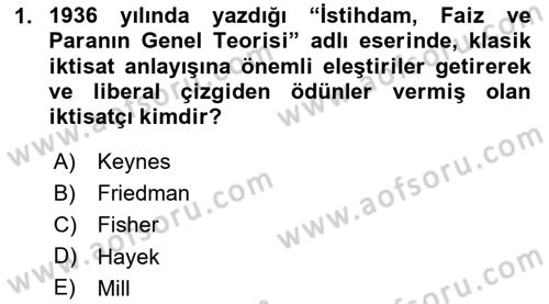 Sosyal Politika Dersi 2020 - 2021 Yılı Yaz Okulu Sınav Soruları 1. Soru