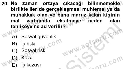 Sosyal Politika Dersi 2021 - 2022 Yılı (Vize) Ara Sınav Soruları 20. Soru