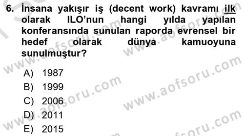 Sosyal Politika Dersi 2022 - 2023 Yılı (Final) Dönem Sonu Sınav Soruları 6. Soru