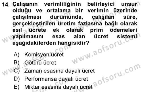 Sosyal Politika Dersi 2023 - 2024 Yılı (Vize) Ara Sınav Soruları 14. Soru