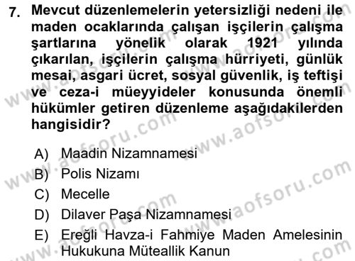 Sosyal Politika Dersi 2023 - 2024 Yılı (Vize) Ara Sınav Soruları 7. Soru