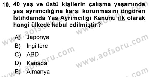 Sosyal Politika Dersi 2023 - 2024 Yılı (Final) Dönem Sonu Sınav Soruları 10. Soru