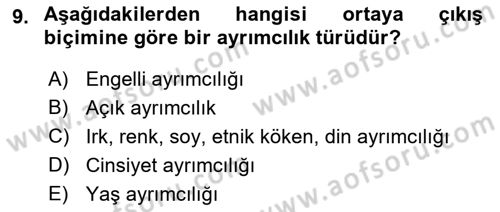 Sosyal Politika Dersi 2023 - 2024 Yılı (Final) Dönem Sonu Sınav Soruları 9. Soru