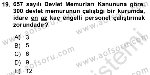 Sosyal Politika Dersi 2024 - 2025 Yılı (Final) Dönem Sonu Sınav Soruları 19. Soru