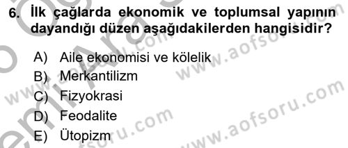 Sosyal Politika Dersi 2025 - 2026 Yılı (Vize) Ara Sınav Soruları 6. Soru