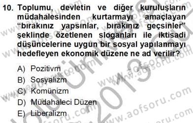 Sosyal Politika 1 Dersi Ara Sınavı Deneme Sınav Soruları 10. Soru