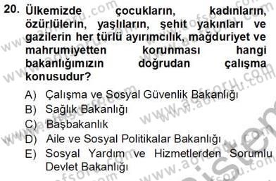 Sosyal Politika 1 Dersi Ara Sınavı Deneme Sınav Soruları 20. Soru