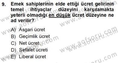 Sosyal Politika 1 Dersi Ara Sınavı Deneme Sınav Soruları 9. Soru