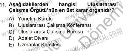 Sosyal Politika 1 Dersi 2012 - 2013 Yılı (Final) Dönem Sonu Sınav Soruları 11. Soru