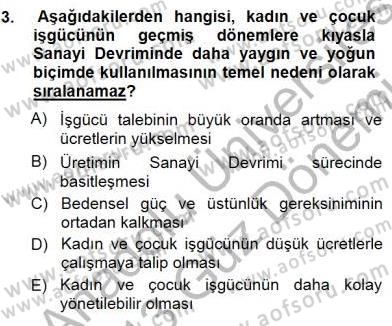Sosyal Politika 1 Dersi 2012 - 2013 Yılı (Final) Dönem Sonu Sınav Soruları 3. Soru